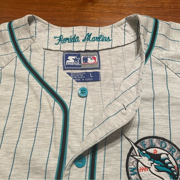 VINTAGE 90s Florida Marlins MLB Jersey - L - Picture 3 of 7